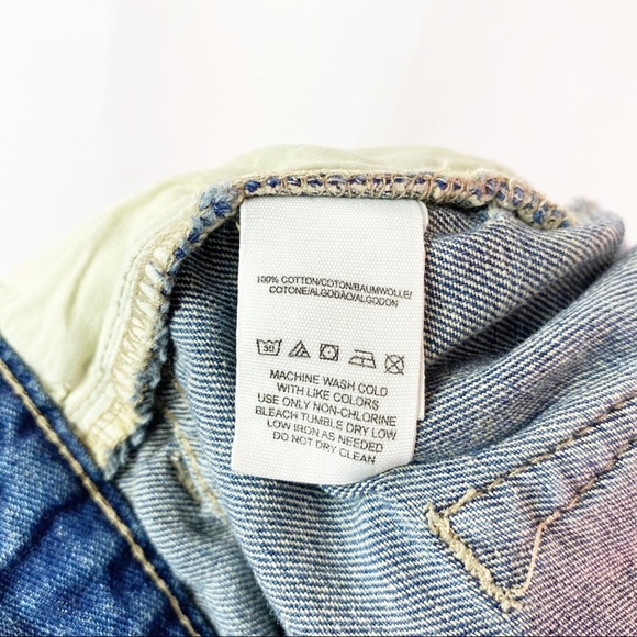 Free People Raw Hem Dark  Denim Distressed Shorts - Picture 7 of 7